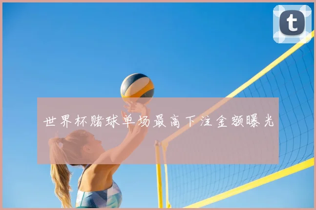 世界杯赌球单场最高下注金额曝光